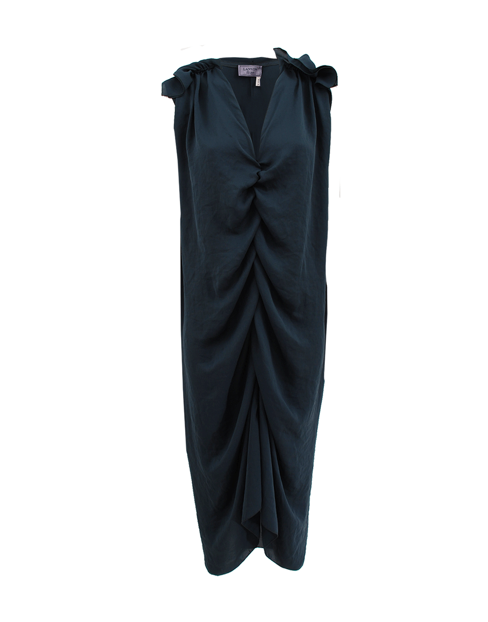 LANVIN-Sleeveless V-Neck Dress-