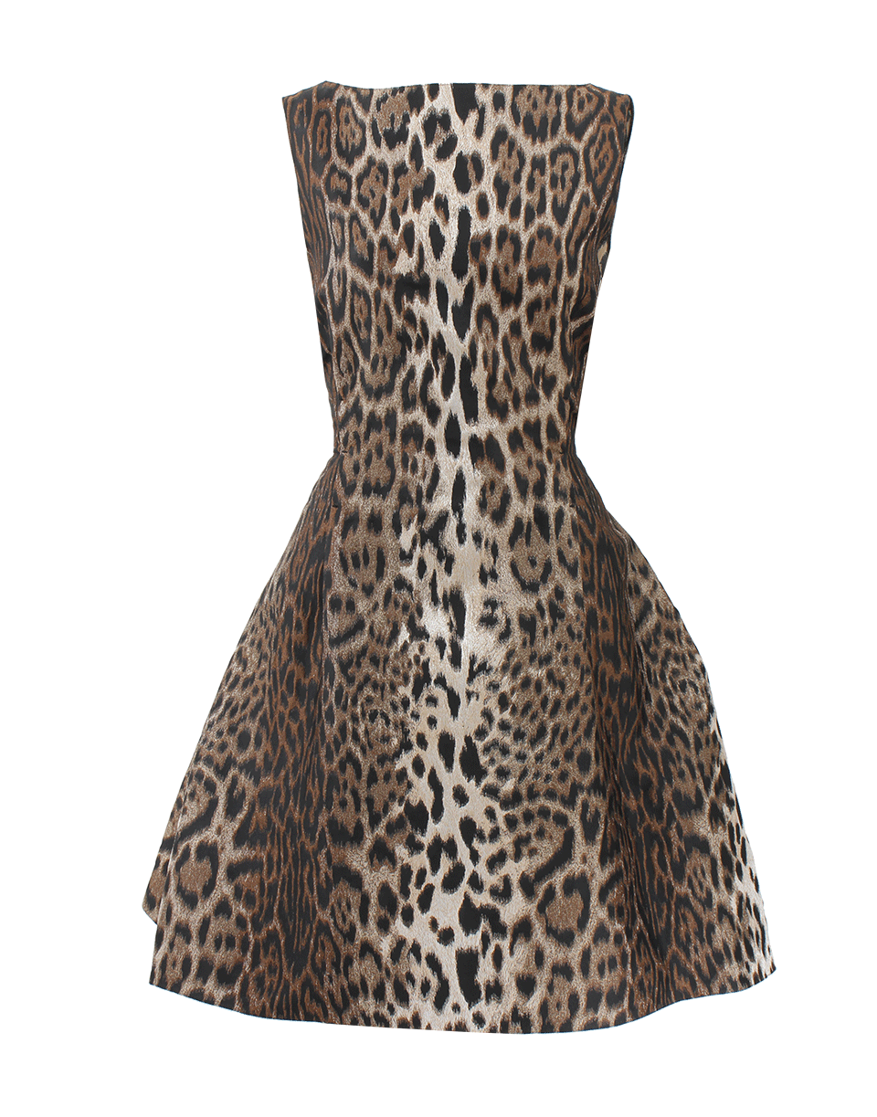 LANVIN-Full Bottom Leopard Dress-