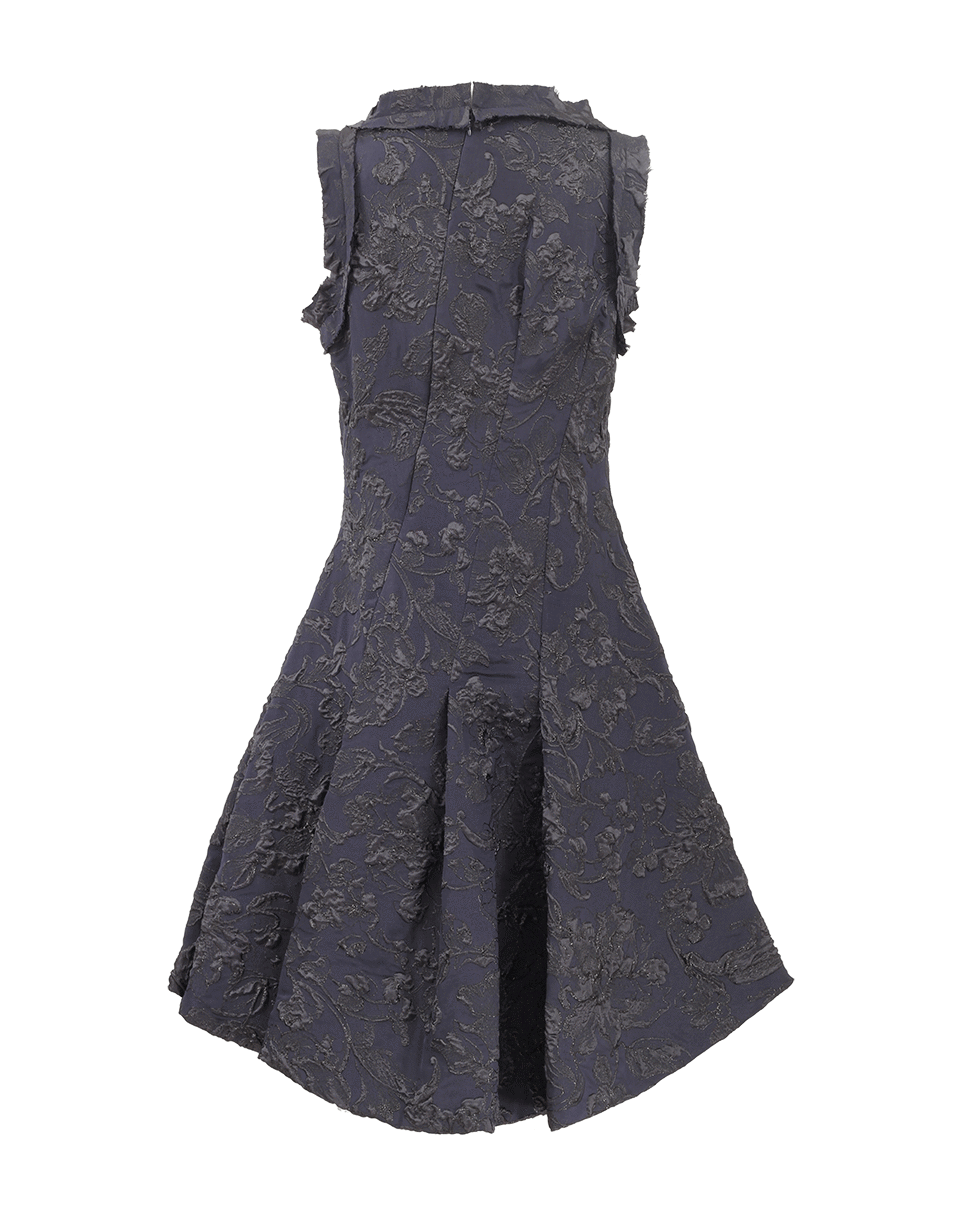 LANVIN-Square Neck Brocade Dress-MULTI