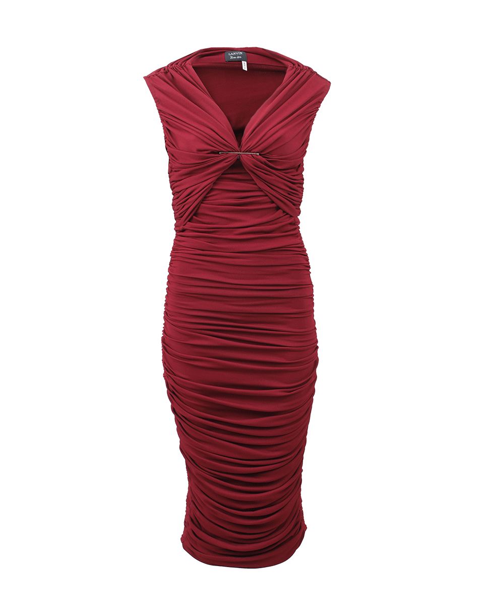 LANVIN-Ruched Off-The-Shoulder Dress-