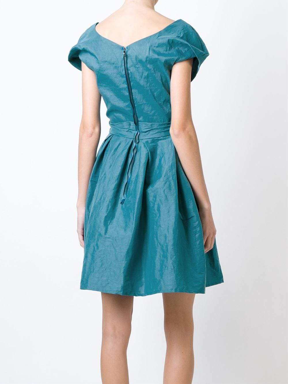 LANVIN-V-Neck Bow Dress-