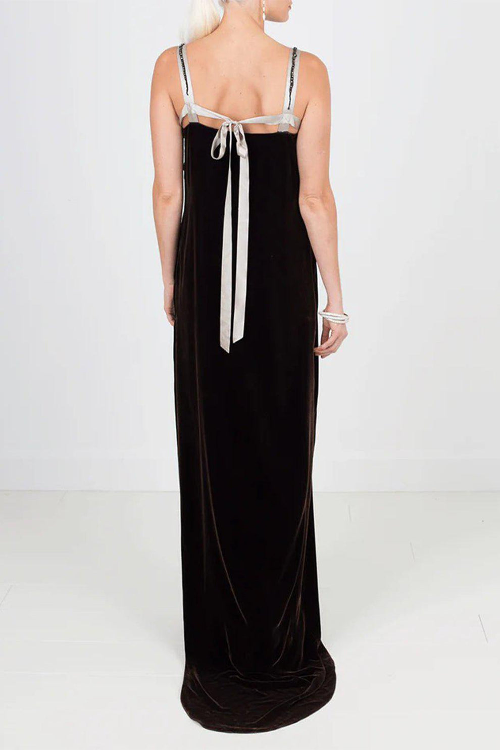 long black maxi dress with slit Morgan main image 0