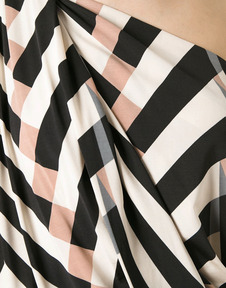 LANVIN-One Shoulder Printed Maxi Dress-NUDE