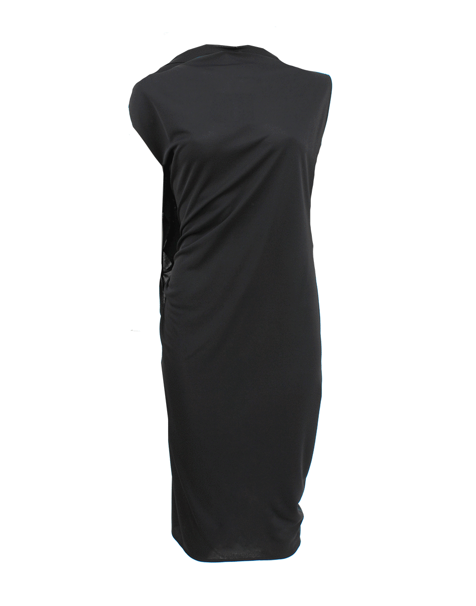 LANVIN-Sleeveless Ruffle Side Dress-