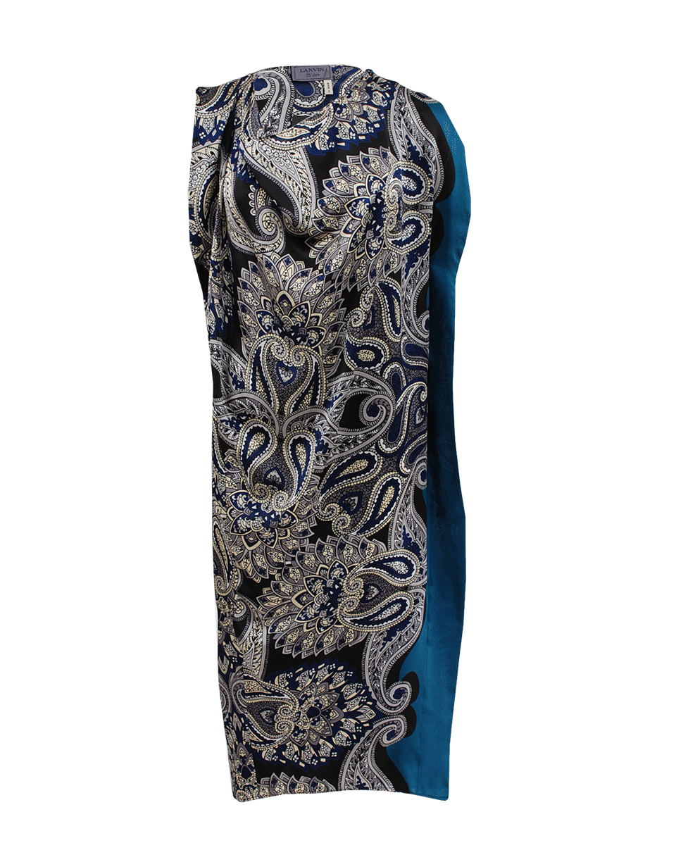 LANVIN-Off Shoulder Side Ruffle Dress-