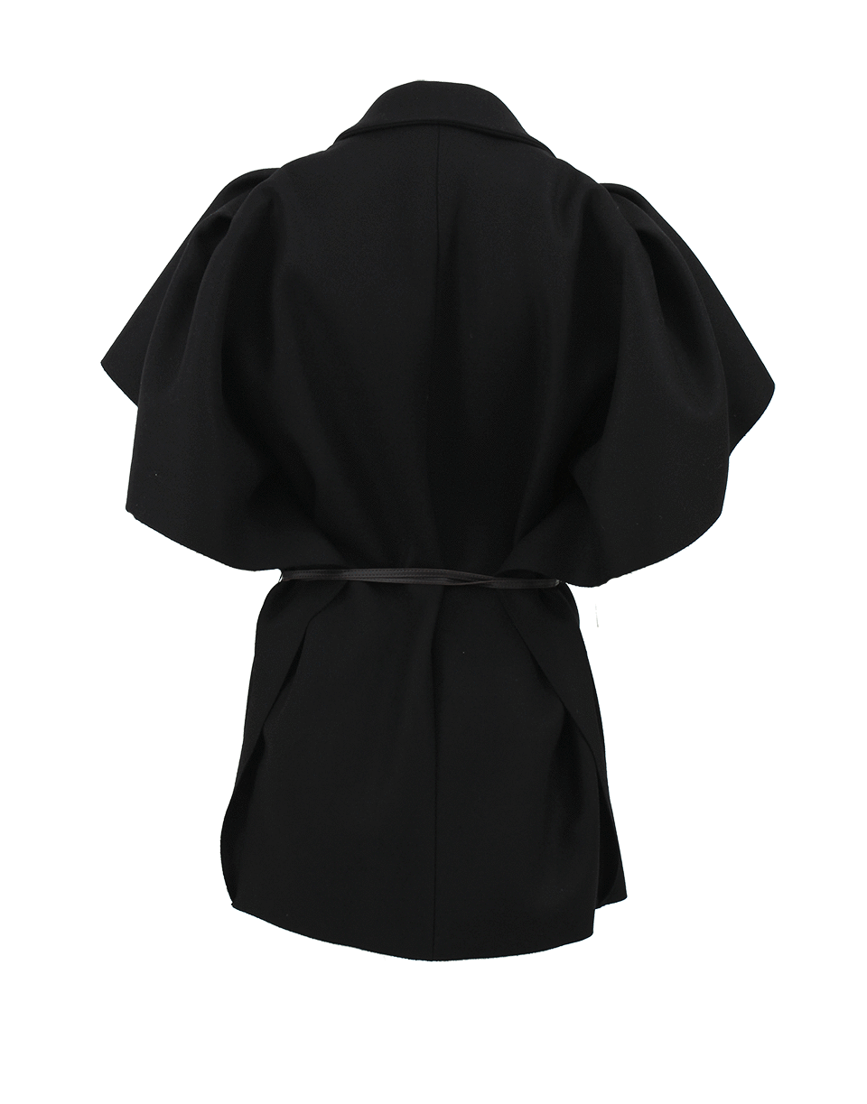 LANVIN-Snap Front Caplet with Belt-