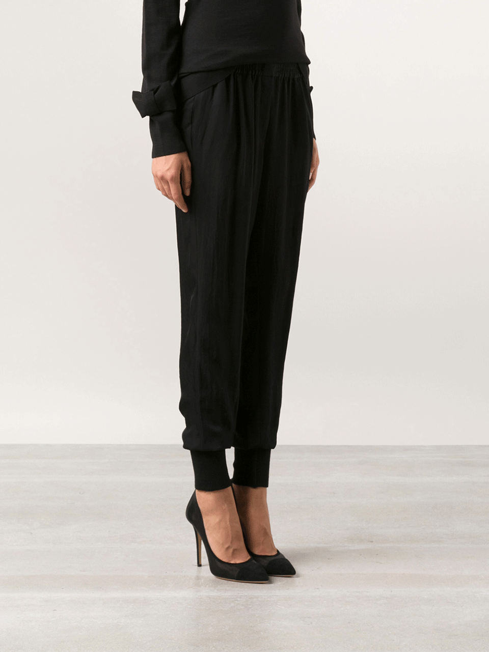 LANVIN-Pull-On Silk Jogging Pant-