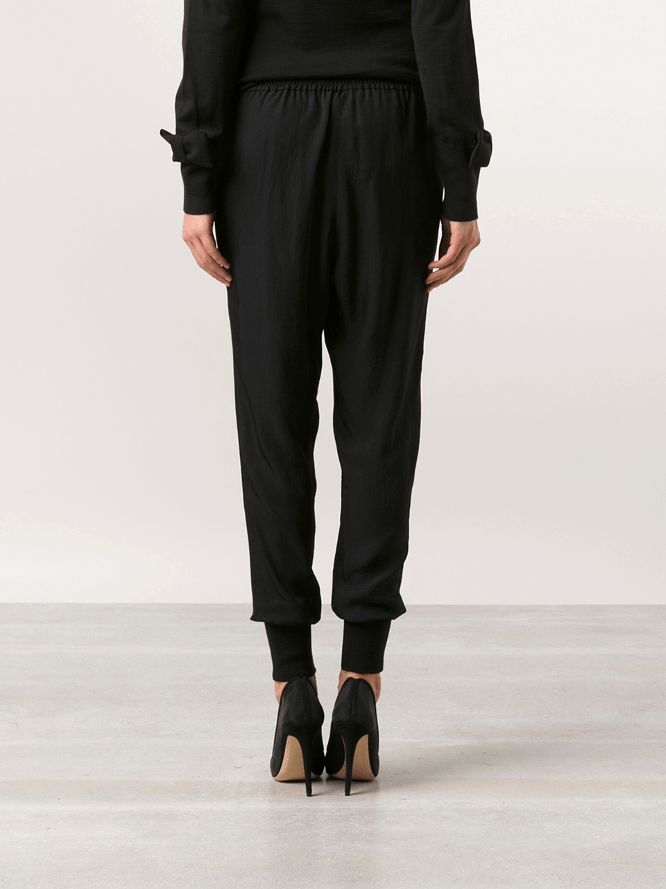 LANVIN-Pull-On Silk Jogging Pant-