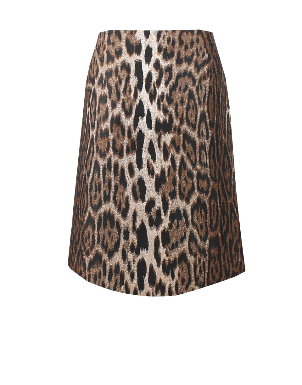 LANVIN-Leopard Mini Pencil Skirt-