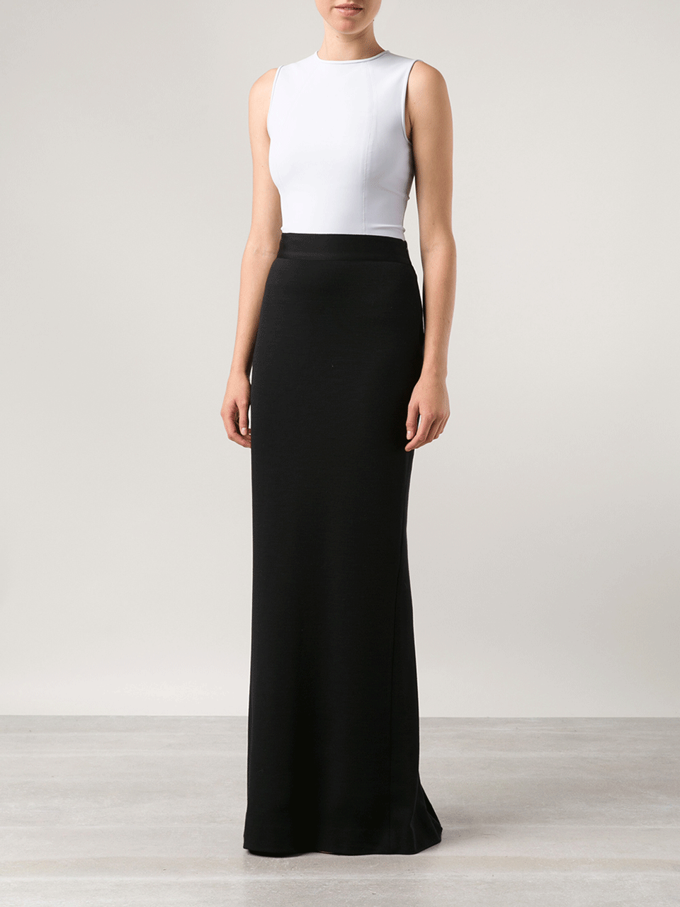 LANVIN-Slim Wool Jersey Skirt-