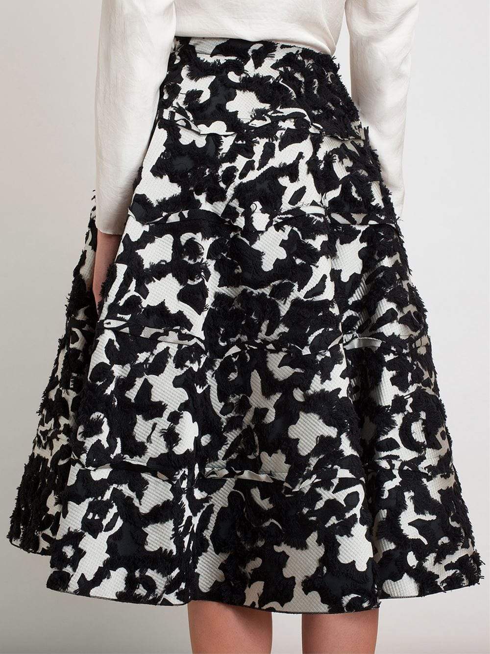 LANVIN-Full Skirt With Fitted Waist-BLACK