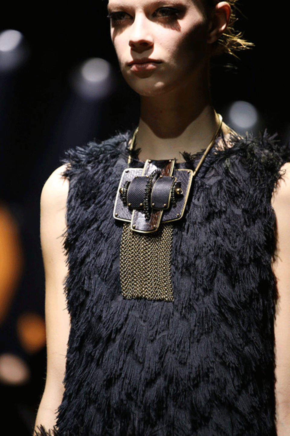 LANVIN-Feather Front Top-