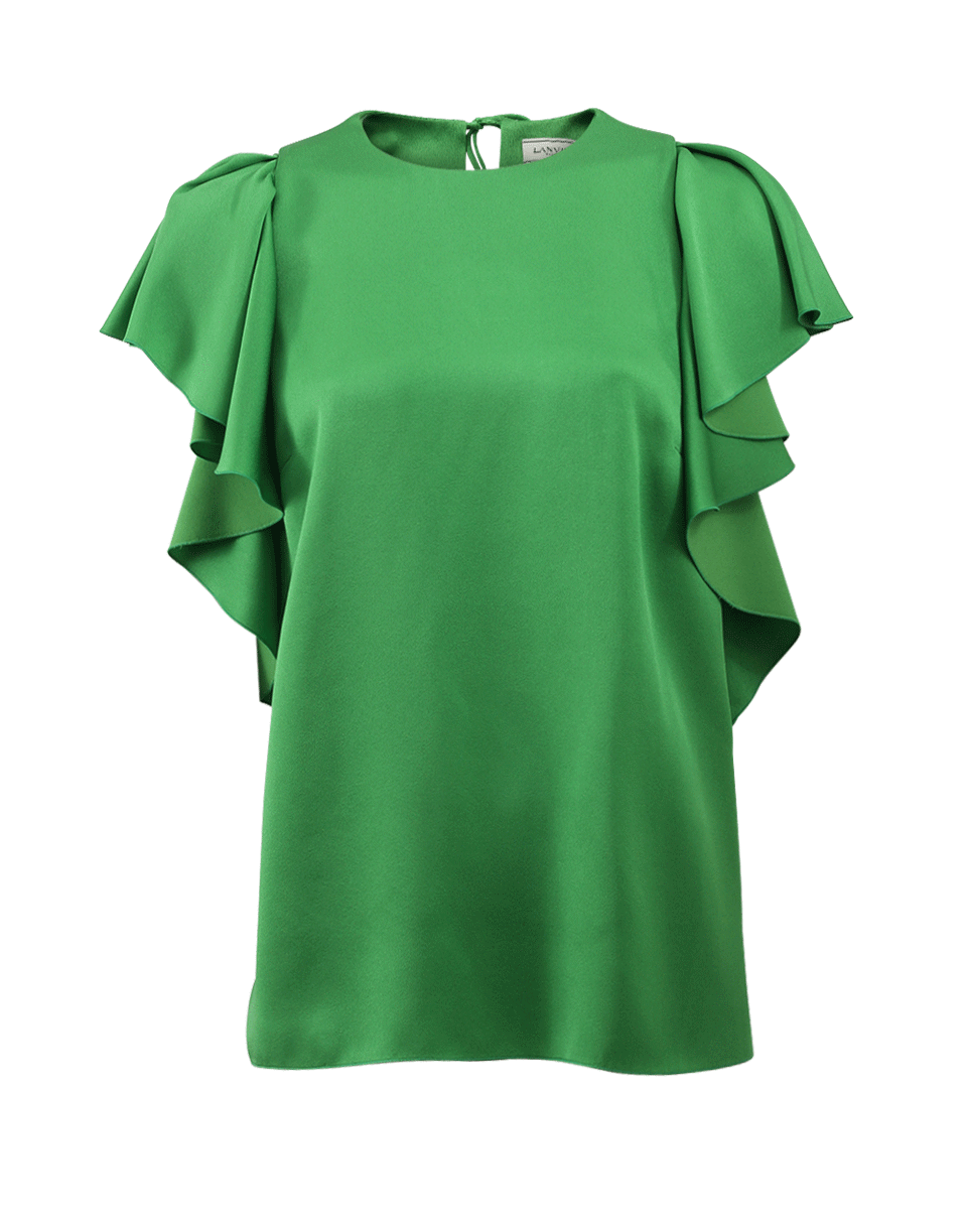 LANVIN-Flutter Sleeve Blouse-