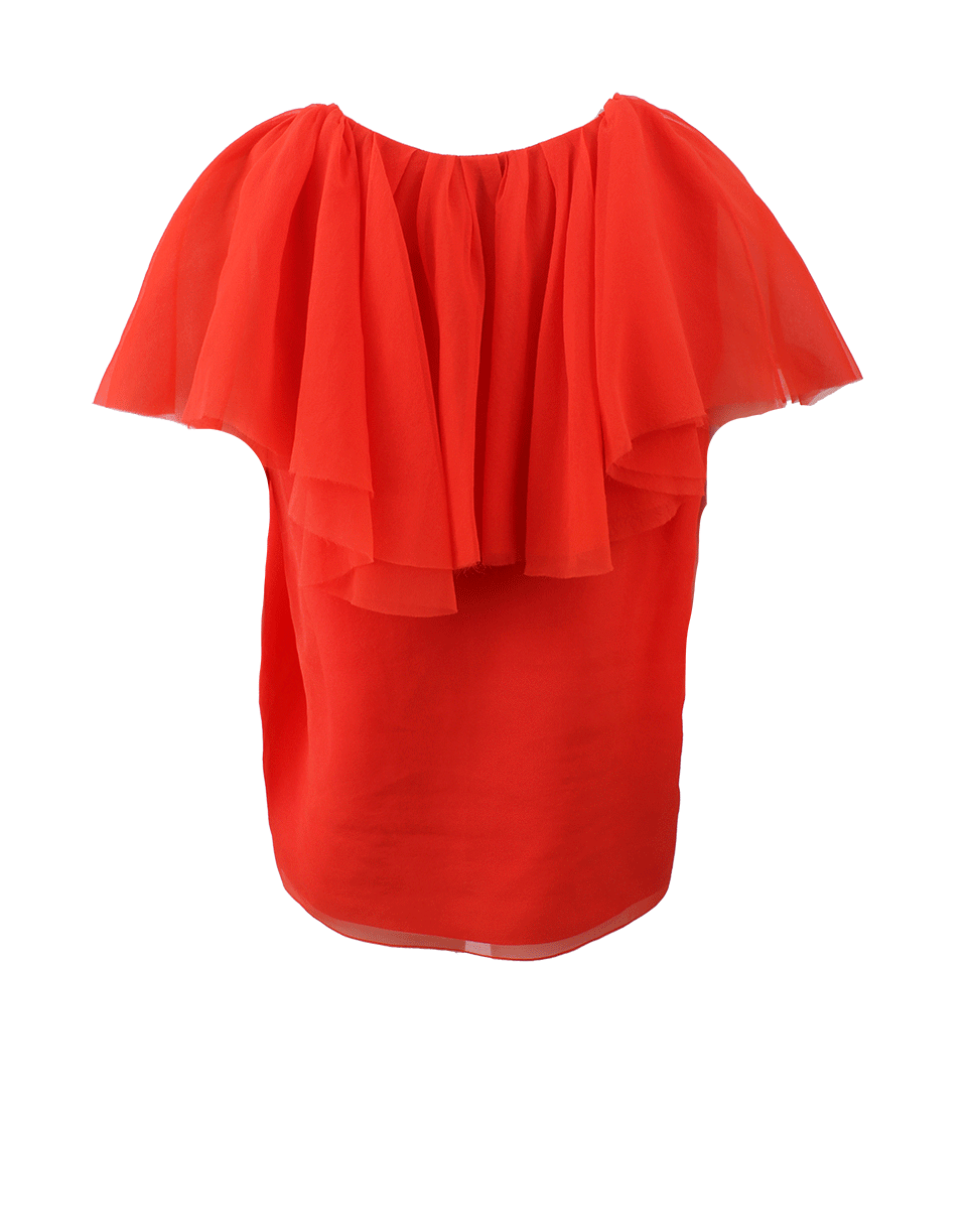 LANVIN-Front Ruffle Detail Top-