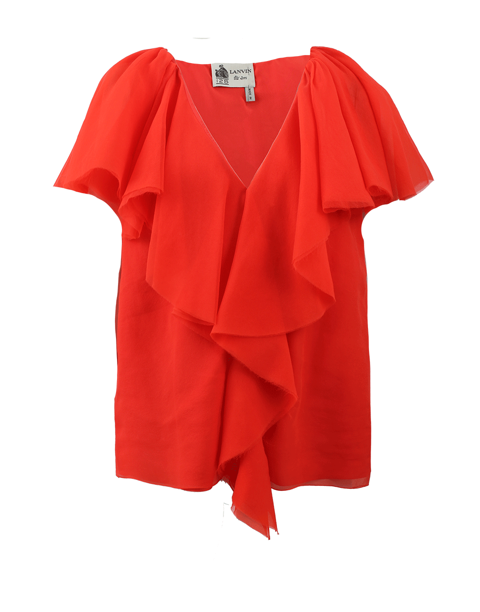 LANVIN-Front Ruffle Detail Top-