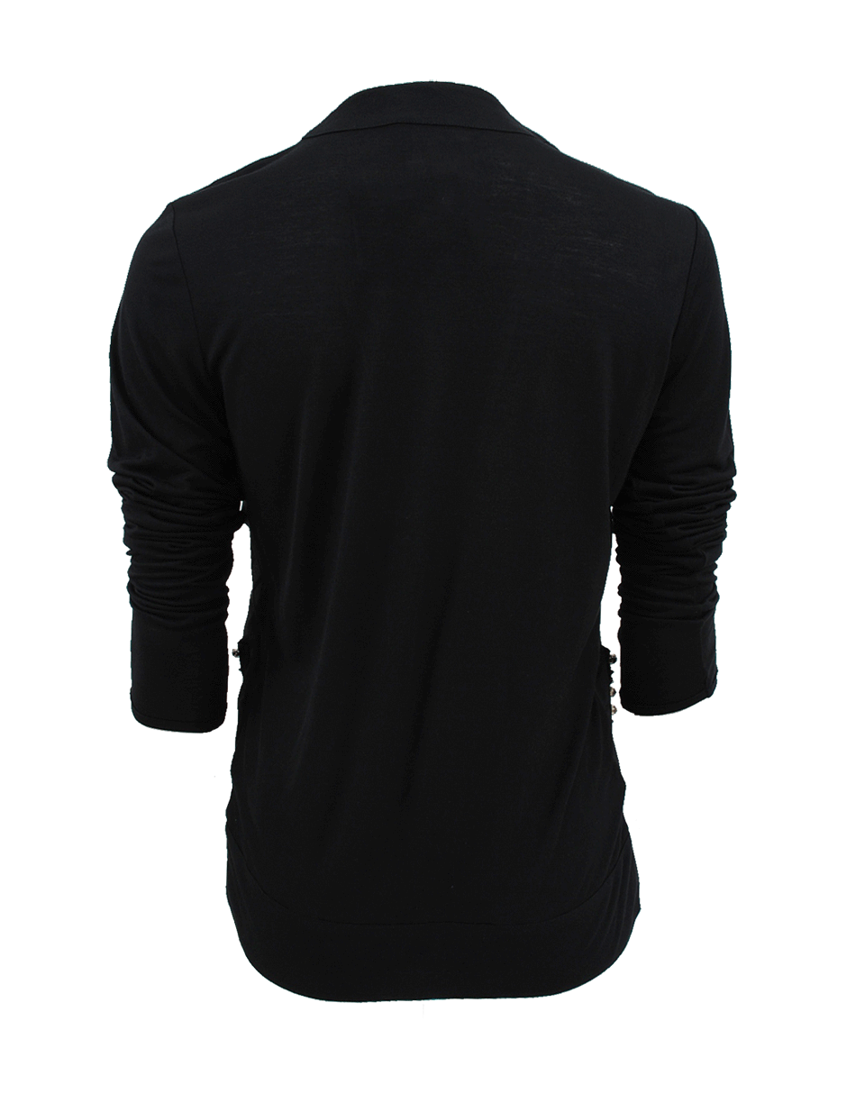 LANVIN-Long Sleeve V-Neck Cardigan-