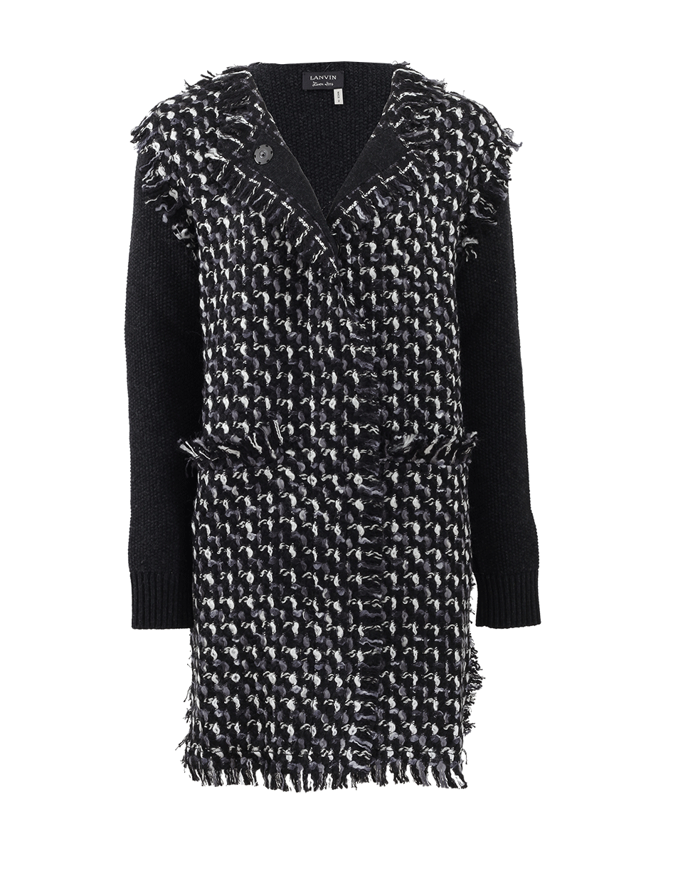 LANVIN-Tweed Front Cardigan-