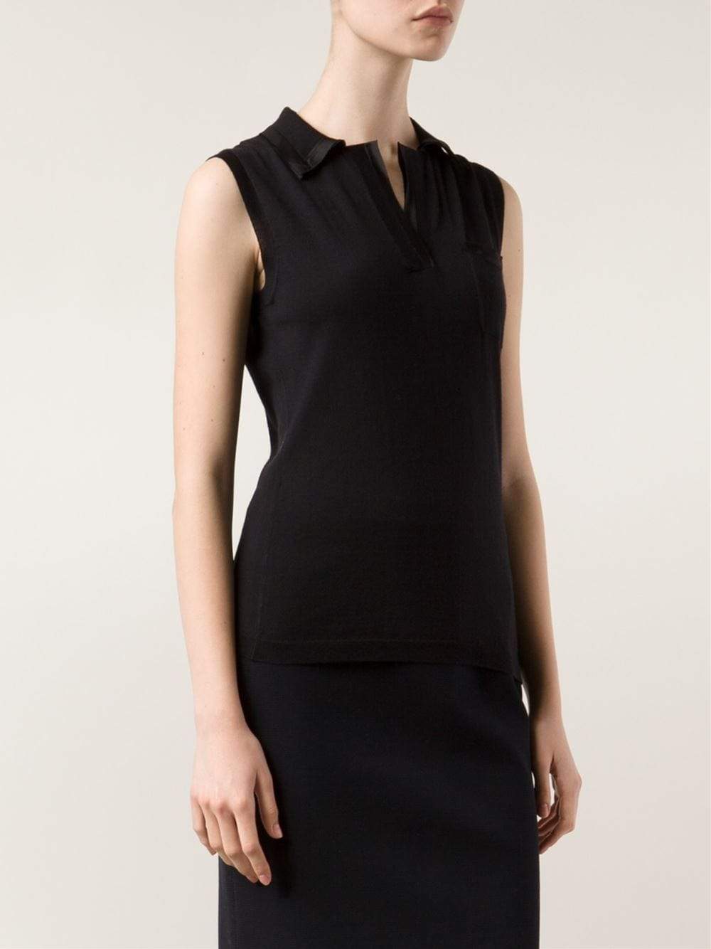 LANVIN-Silk Cashmere Polo Top-