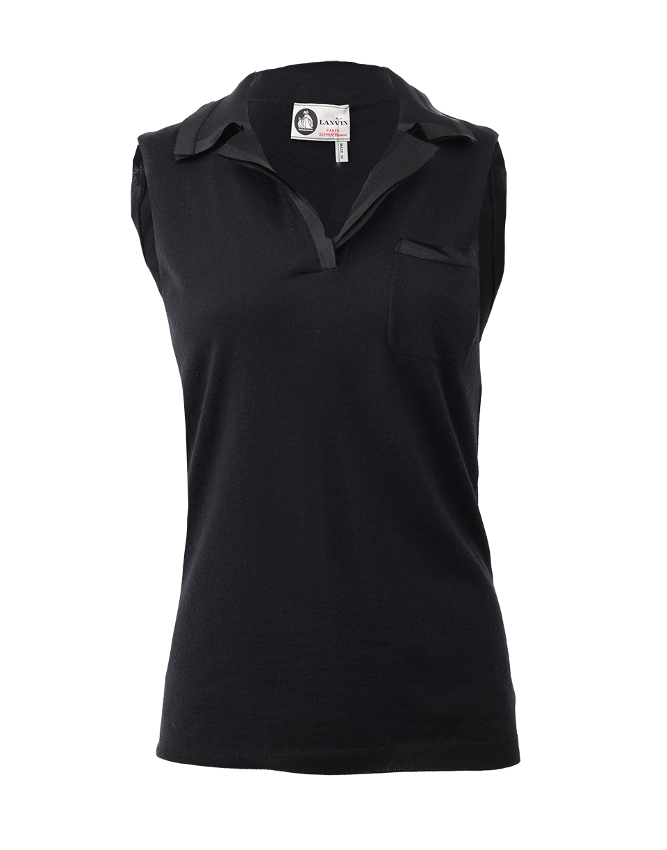 LANVIN-Silk Cashmere Polo Top-