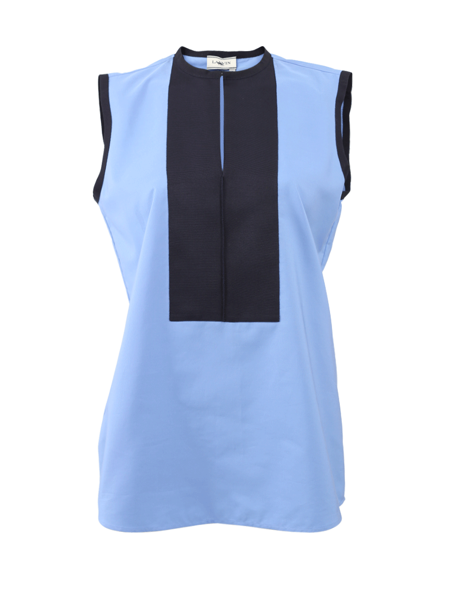 LANVIN-Grosgrain Panel Blouse-