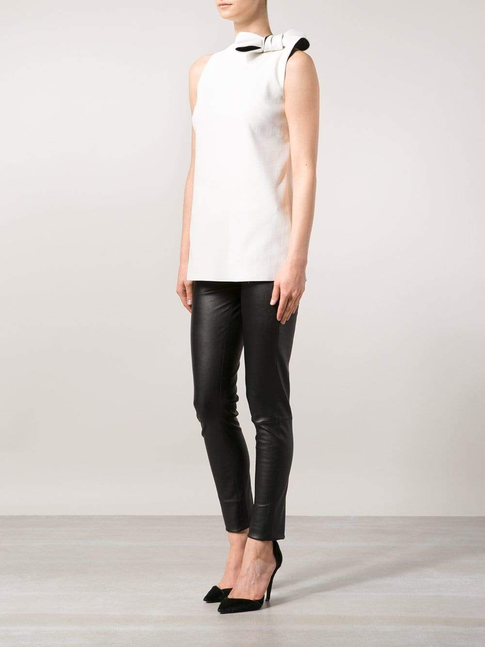 LANVIN-Bow Neck Top-