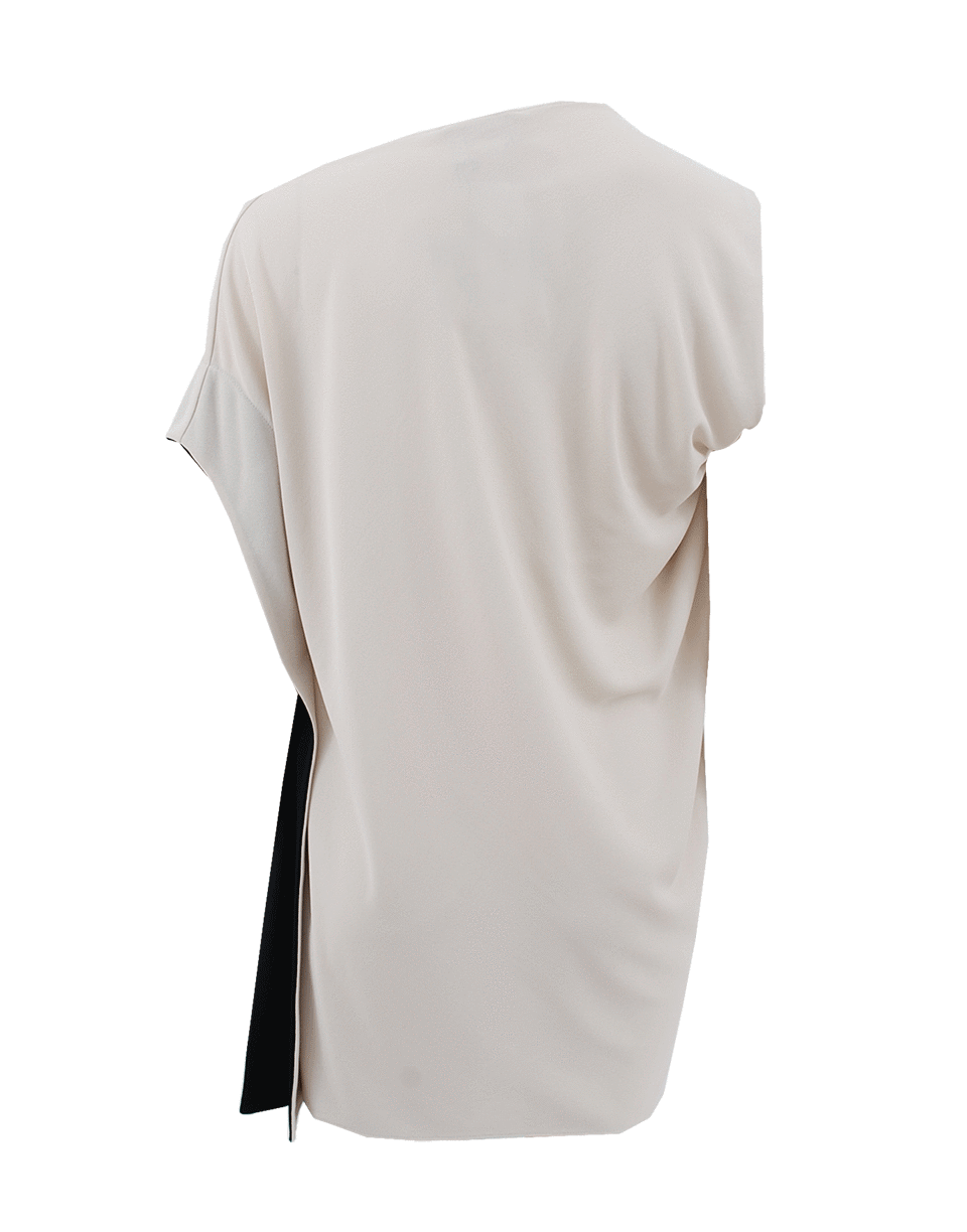 LANVIN-Sleeveless Ruffle Side Top-