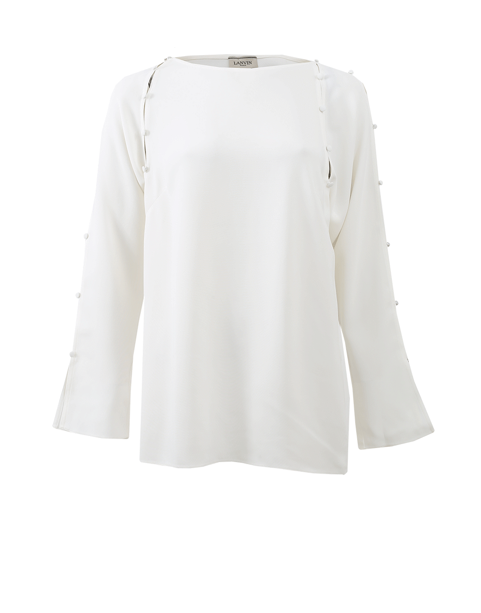 LANVIN-Covered Button Blouse-