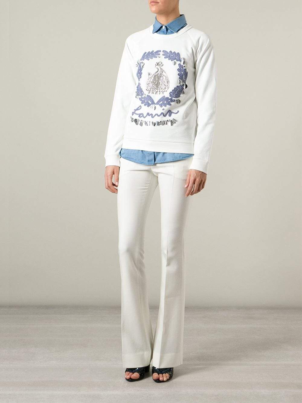 LANVIN-Logo Anniversary Sweatshirt-WHITE