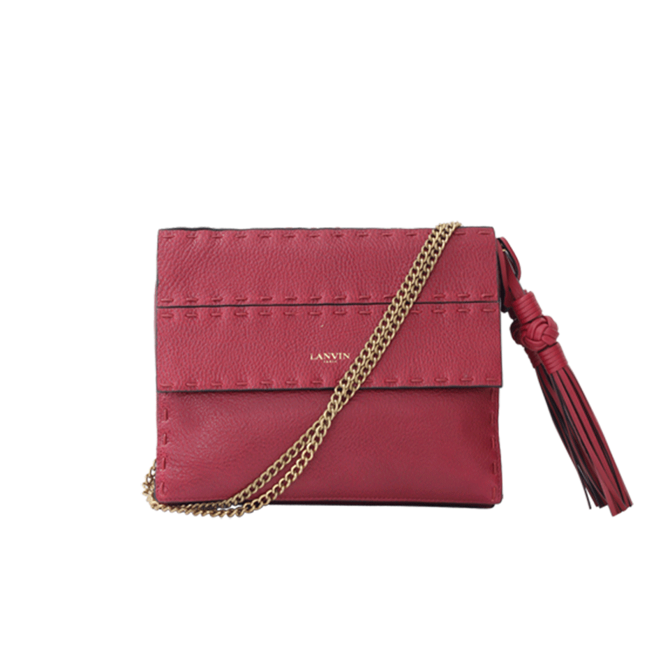 LANVIN-Whip Stitch Mini Sugar Bag-CHERRY