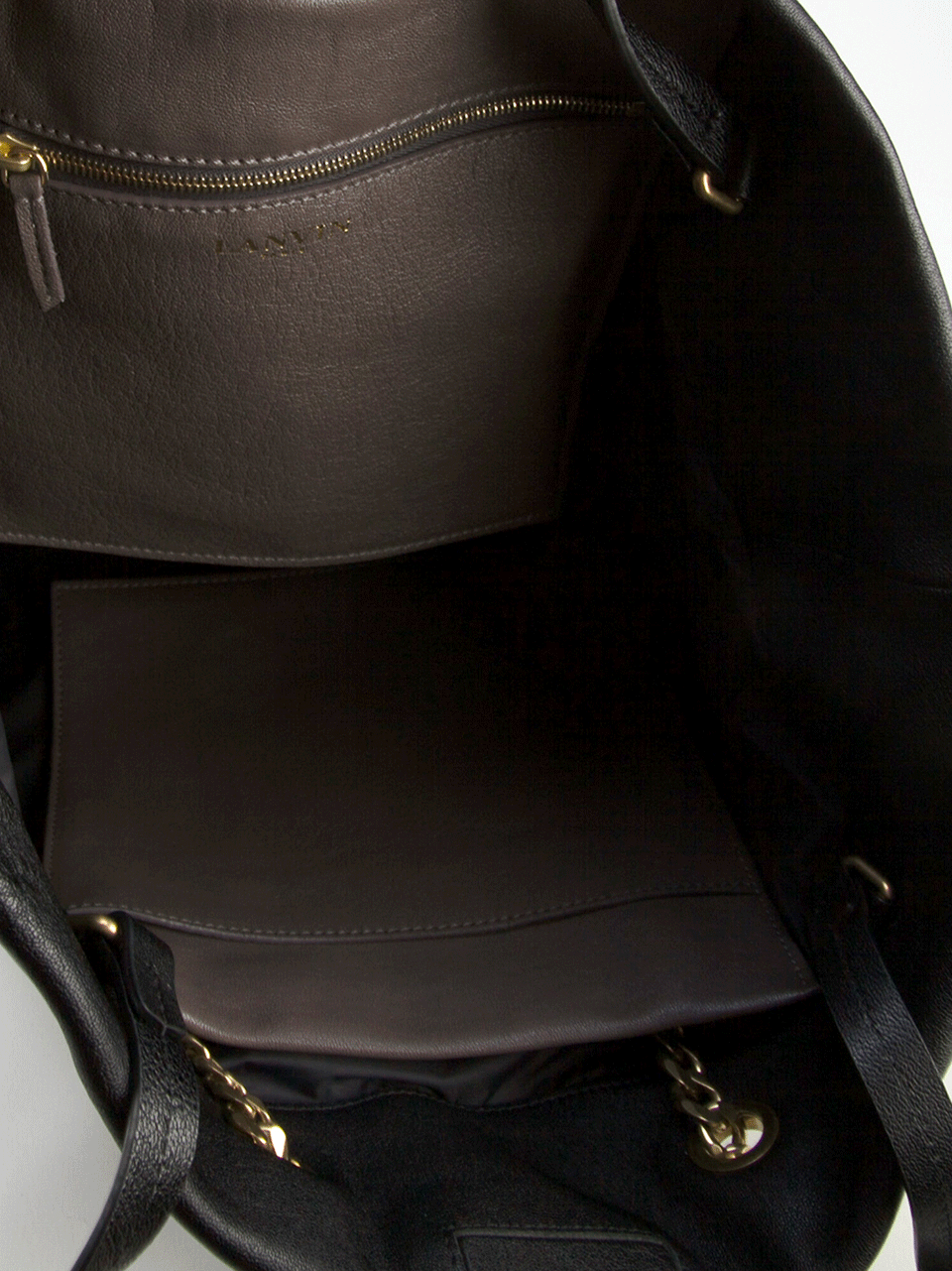 LANVIN-Aria North South Medium Tote-BLACK