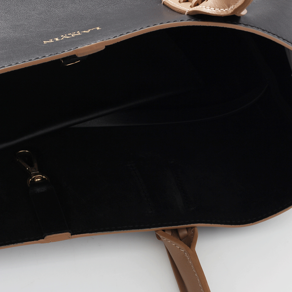 LANVIN-Small Shopper Bag-NOIR/CAM