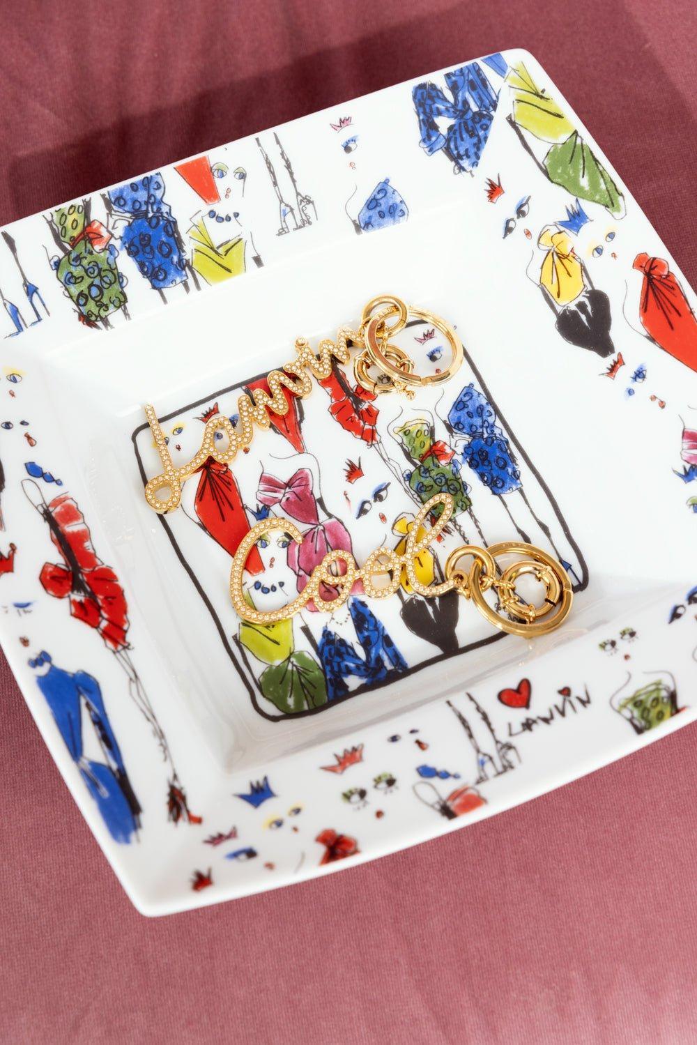 LANVIN-Lanvin Rhinestone Keychain-GOLD