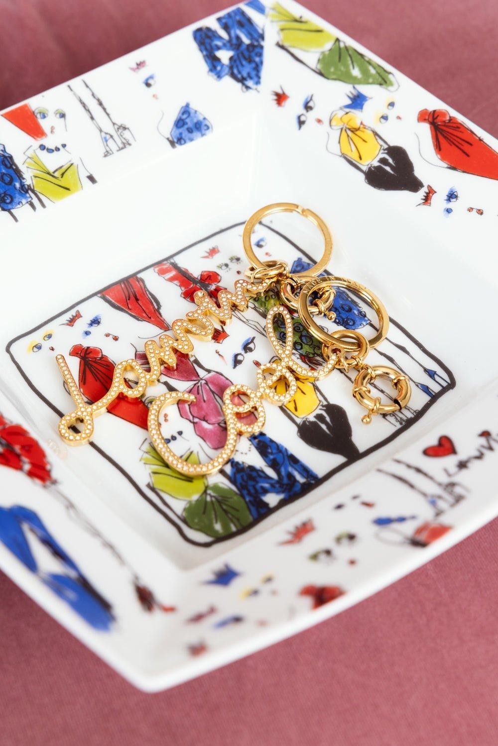 LANVIN-Lanvin Rhinestone Keychain-GOLD