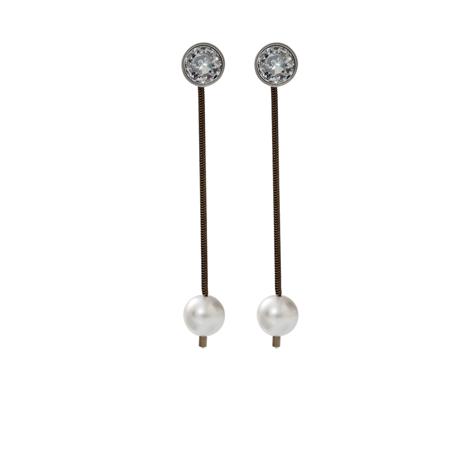 LANVIN-Azov Crystal Pearl Drop Earrings-CRYSTAL