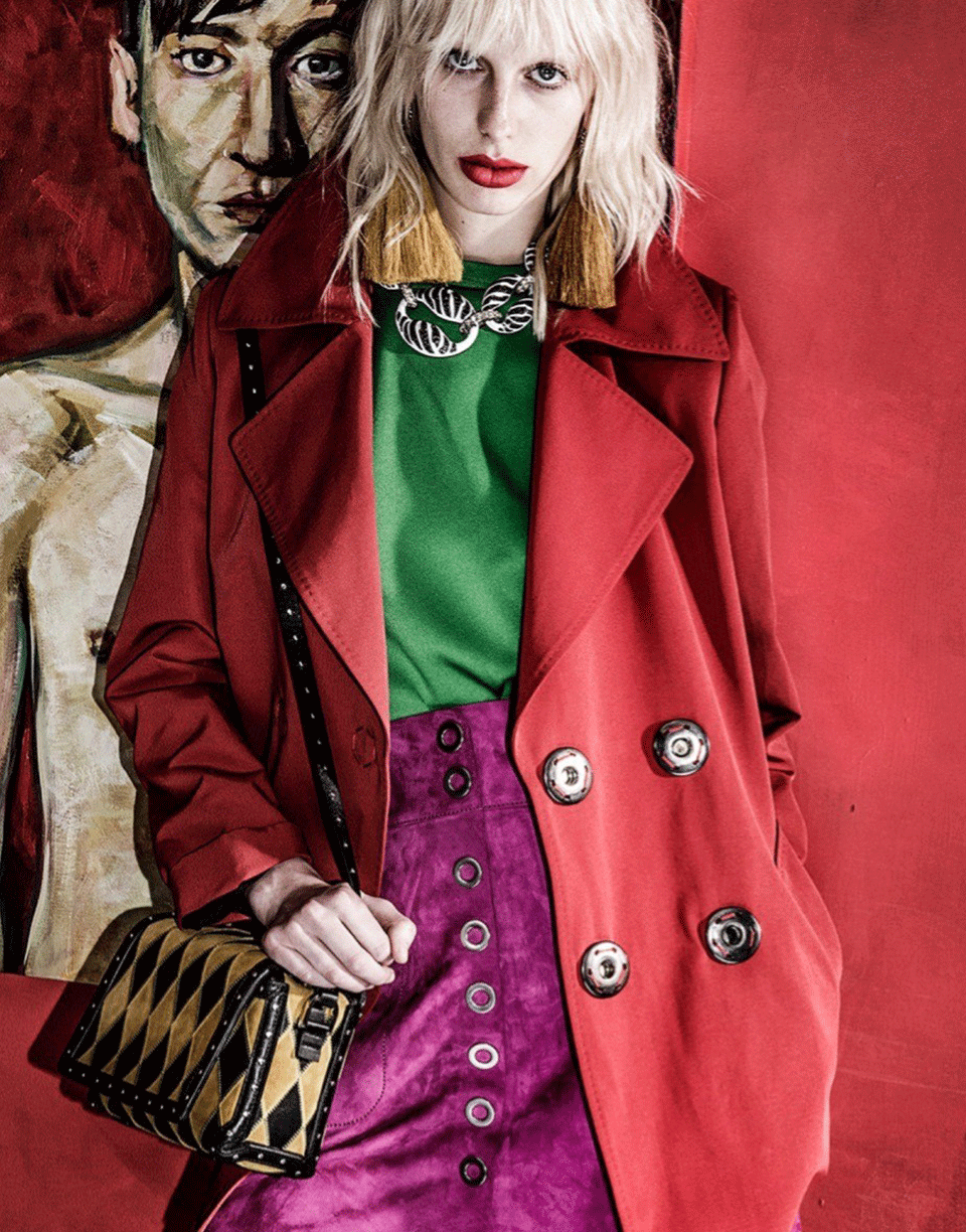 LANVIN-Mina Tiger Chain Necklace-BLK/WHT