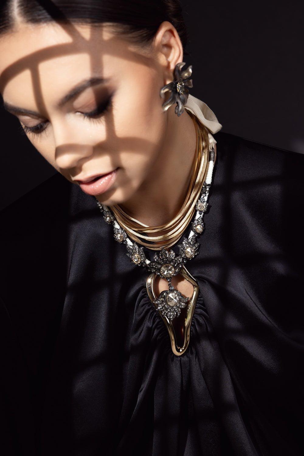 LANVIN-Blanche Short Necklace-CRYSTAL