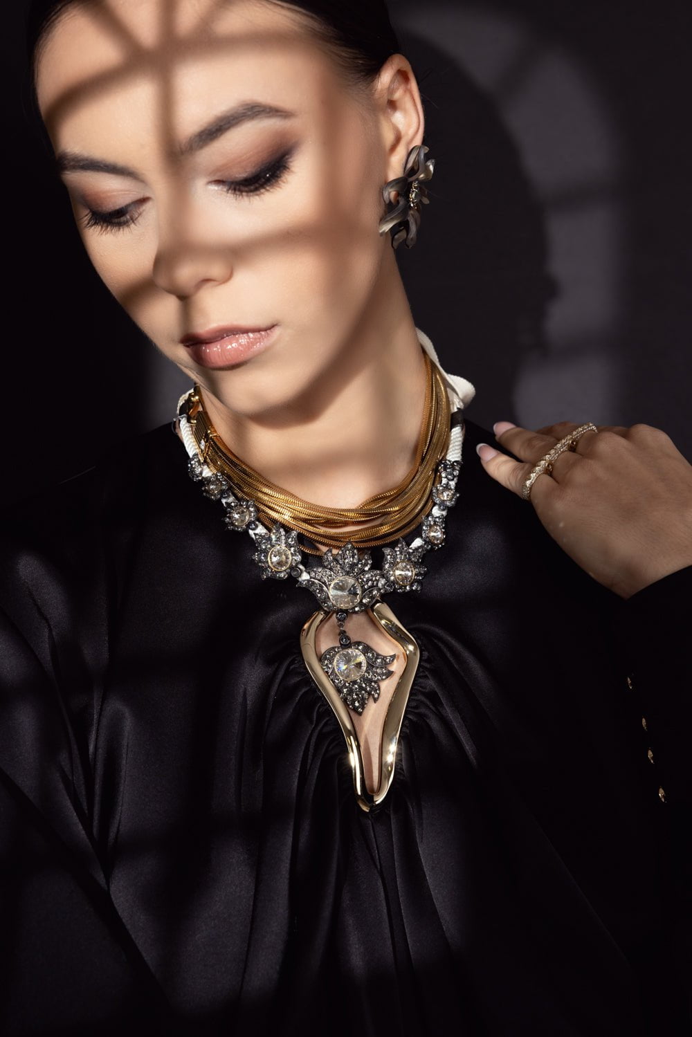 LANVIN-Blanche Short Necklace-CRYSTAL