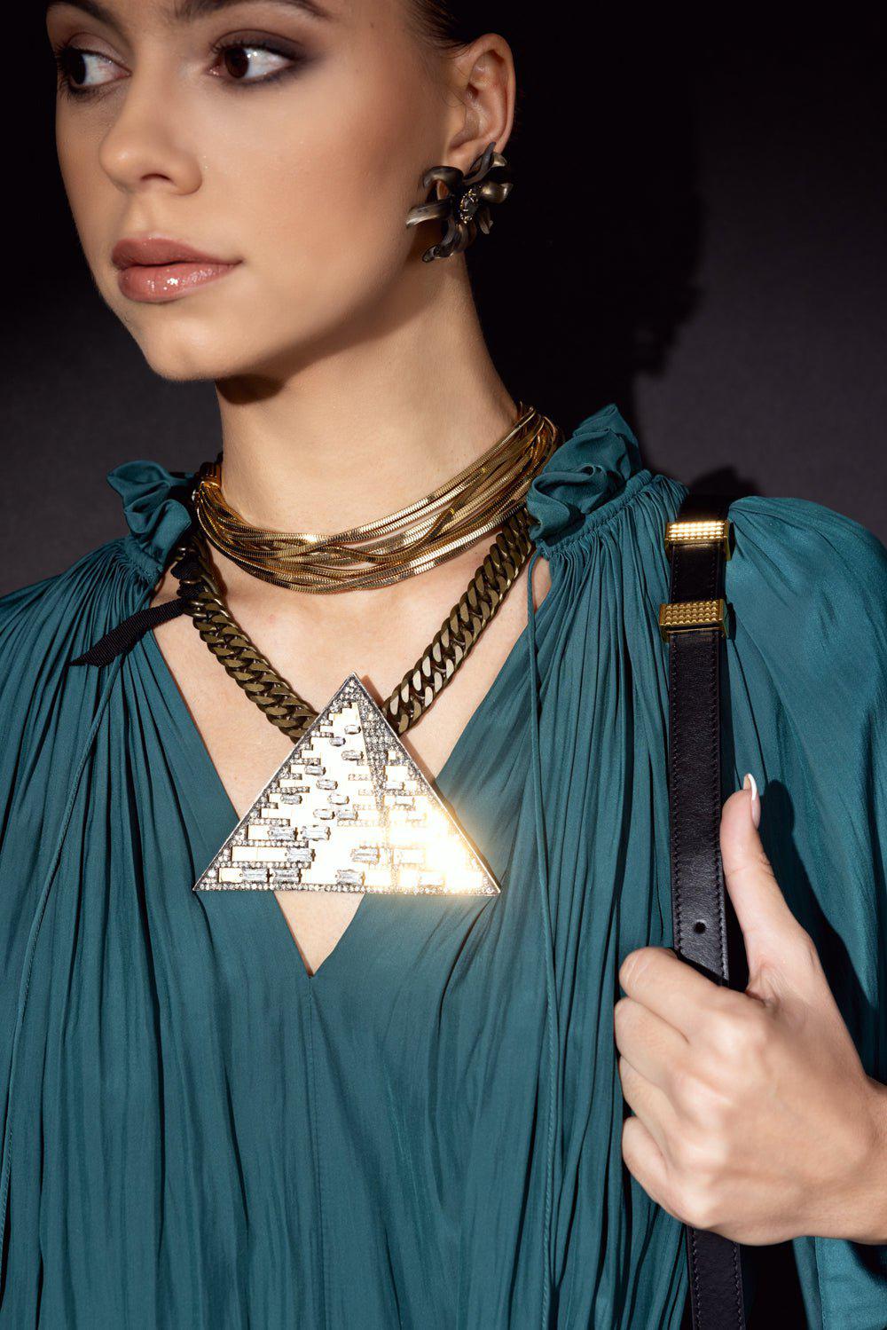 LANVIN-Art Deco Short Necklace-GOLD