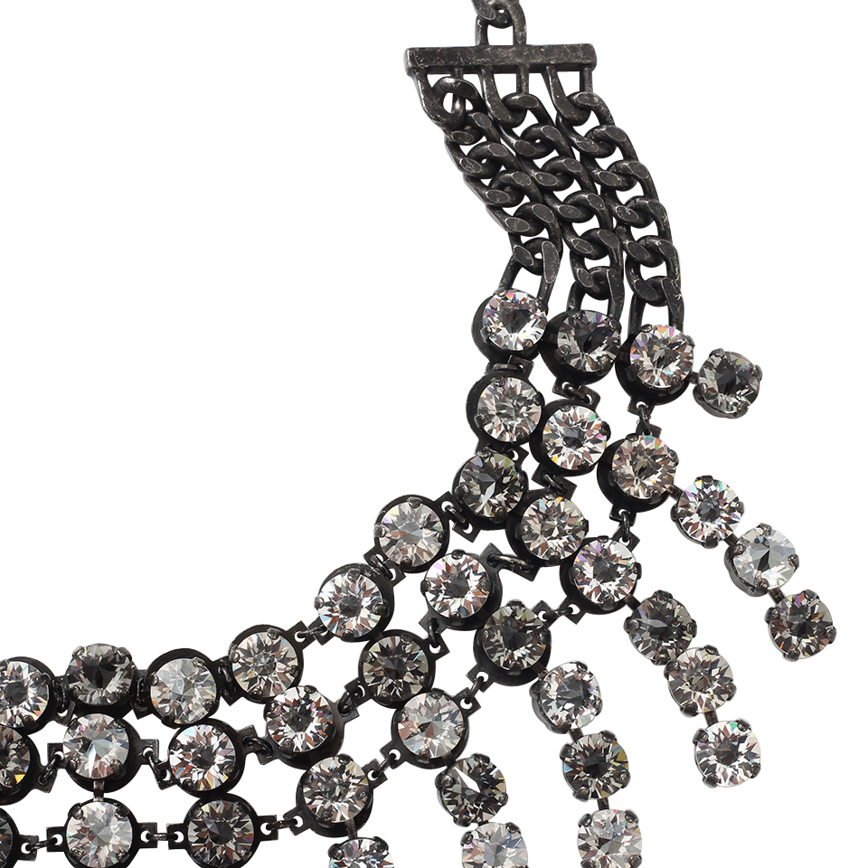 LANVIN-Kristin Fringe Necklace-GUNMTL