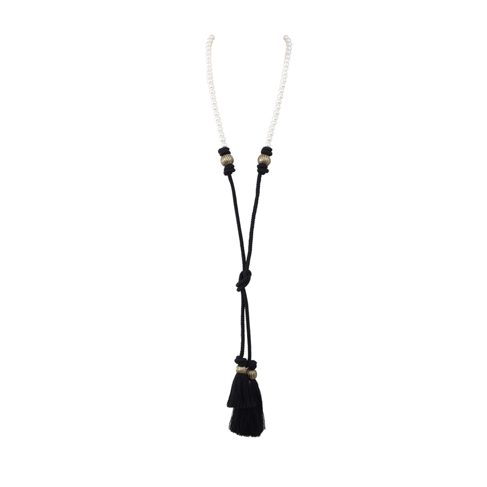 LANVIN-Chiara Pearl And Tassel Necklace-NACRE