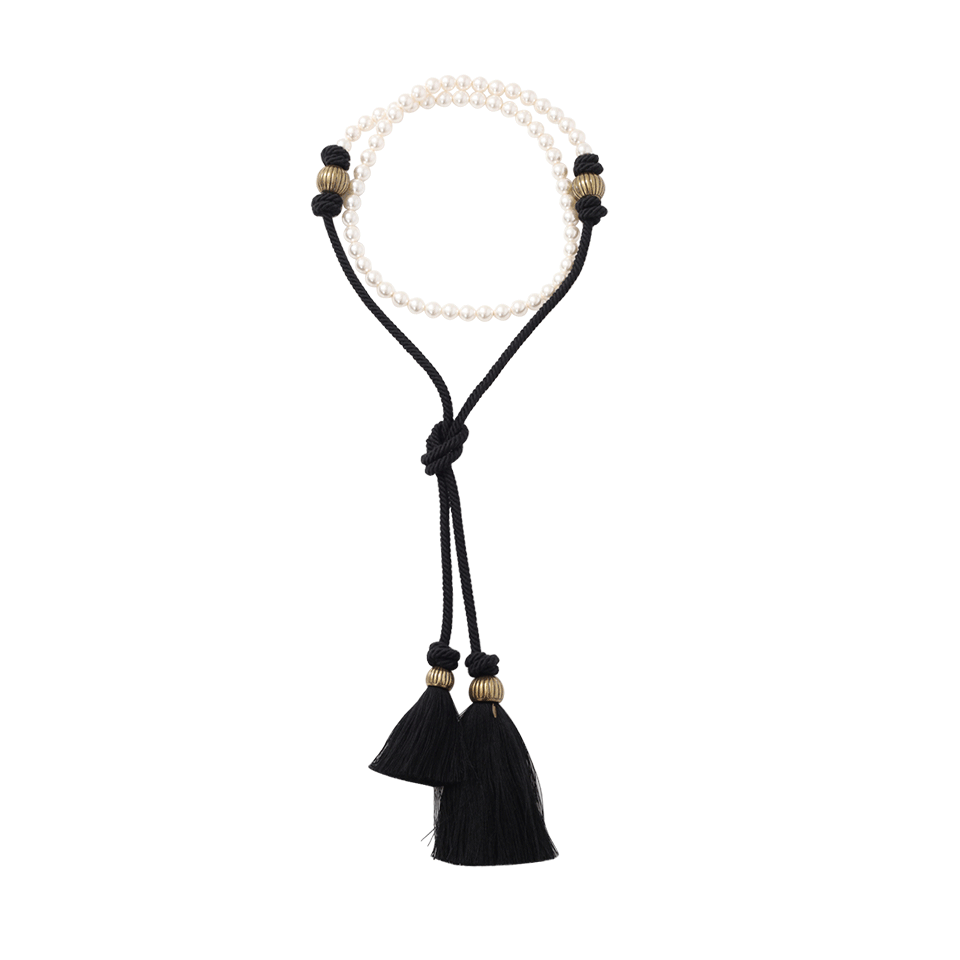 LANVIN-Chiara Pearl And Tassel Necklace-NACRE