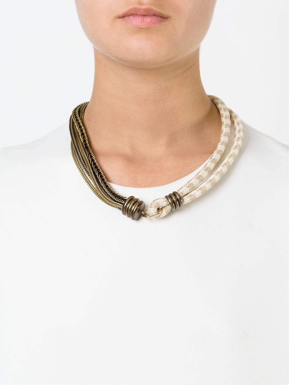 LANVIN-Vita Short Tassle Necklace-NATURAL