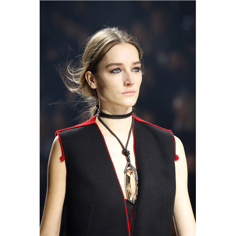 LANVIN-Farida Crystal Pendant Necklace-CRYSTAL
