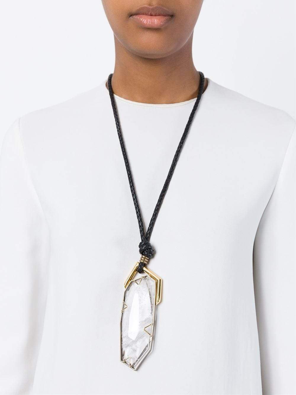 LANVIN-Farida Crystal Pendant Necklace-CRYSTAL