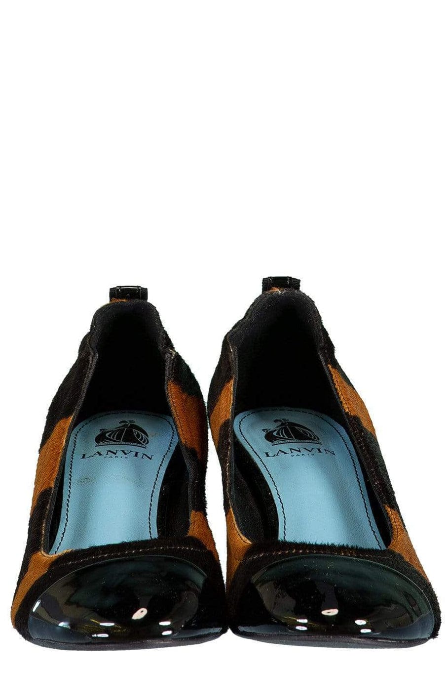 LANVIN-Cube Heel Stripe Ballerina Pump-STRIPE