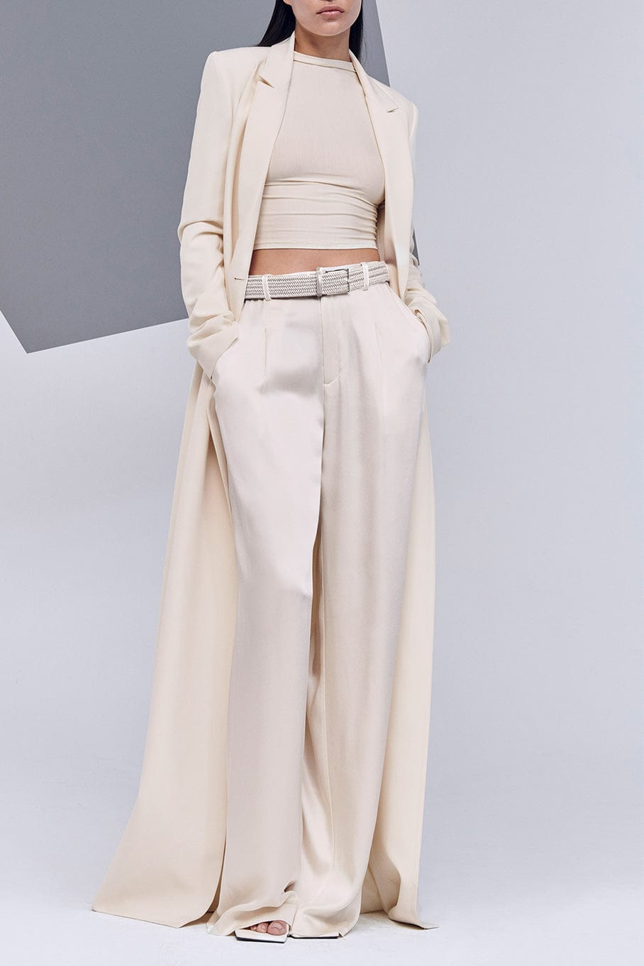 LAPOINTE-Elongated Double Breasted Coat-