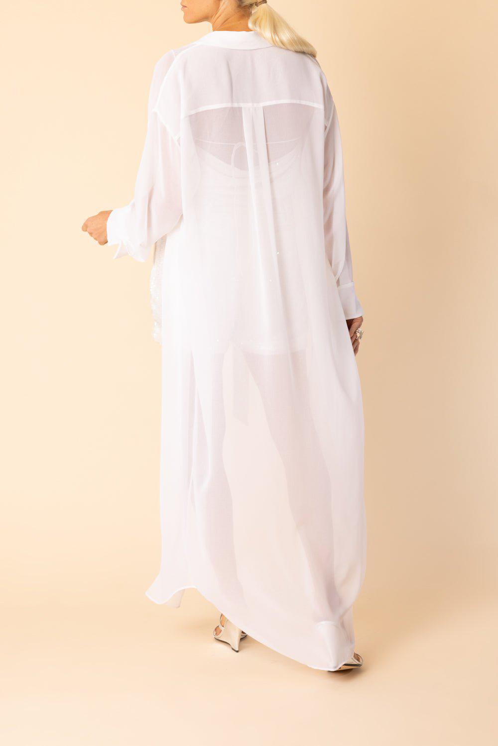 LAPOINTE-Long Button Down Duster-