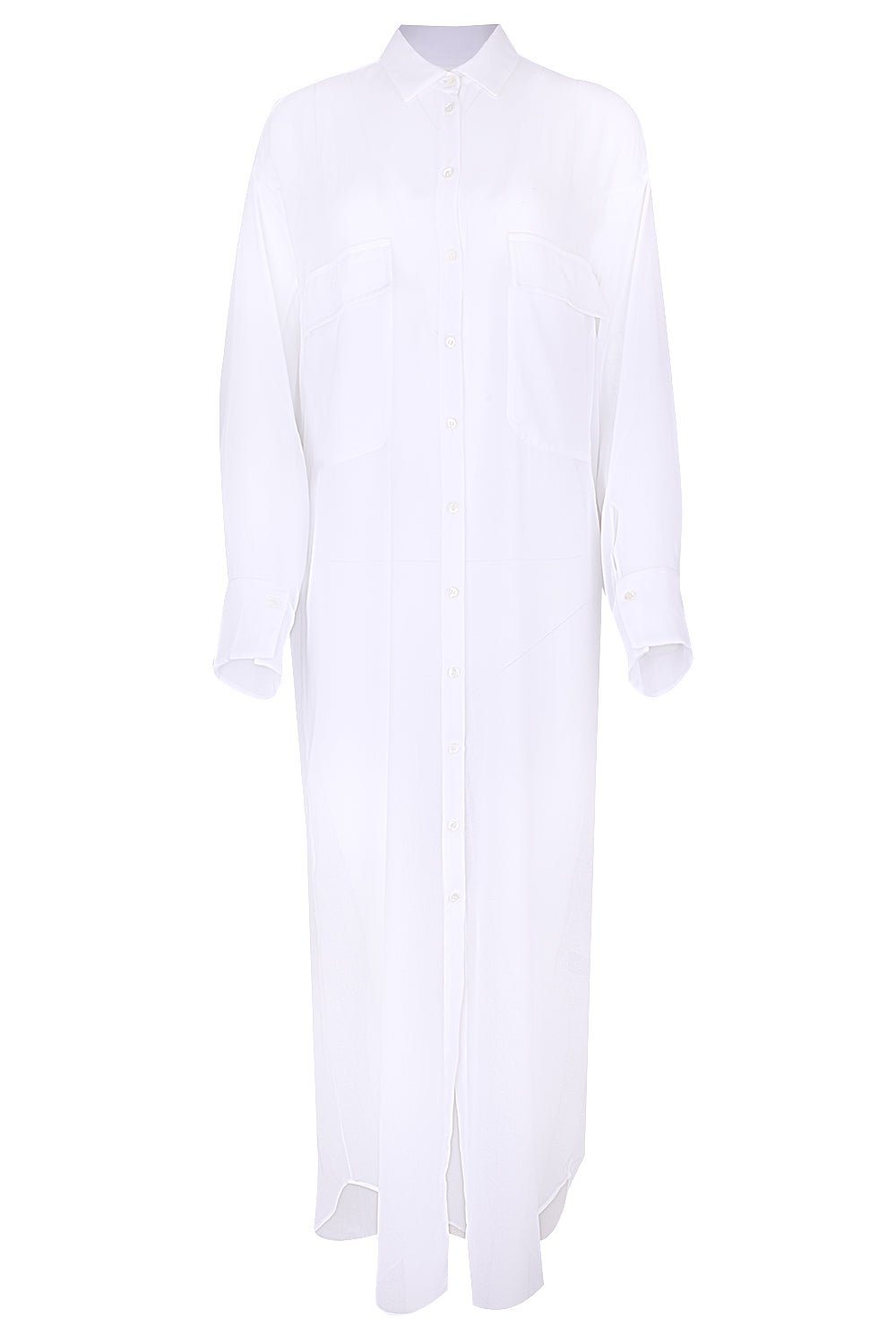 LAPOINTE-Long Button Down Duster-