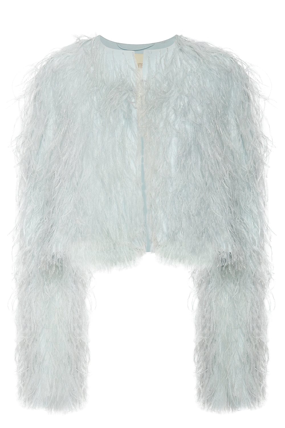 LAPOINTE-Feather Cropped Bomber-CLOUD