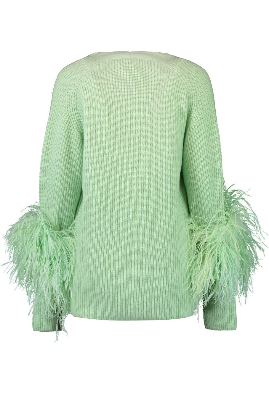 LAPOINTE-Ostrich Feather Cardigan-